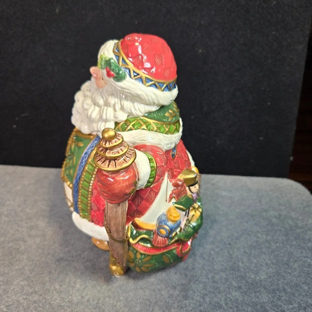 Vintage Fitz and Floyd Classics Santa Teapot Handcrafted‎ Christmas Decor & Box
